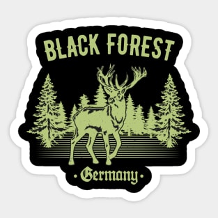 Black Forest Germany Deer with Trees Swabia Sticker